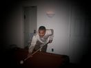 at home shooting pool