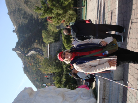 Cheryl at the Great Wall in China Nov 2008