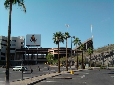 Picture of one side of the FB stadium