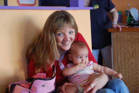 Memaw and 6 month old Maggie at Gymboree