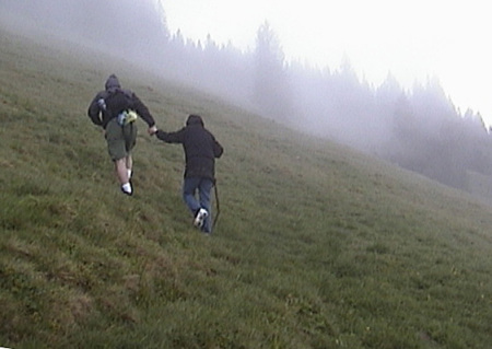 Steep Climb to Bodenschneid Summit - May, 2003