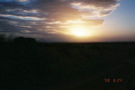 Sunset from Dick's blind.  Putnam, Texas