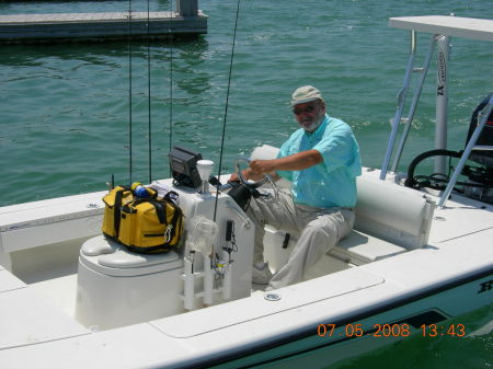 Captain Little Jim Fesperman & his Boat