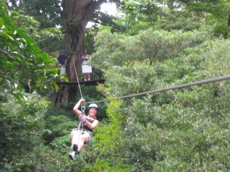 Melody's zip-line tour in Costa Rica