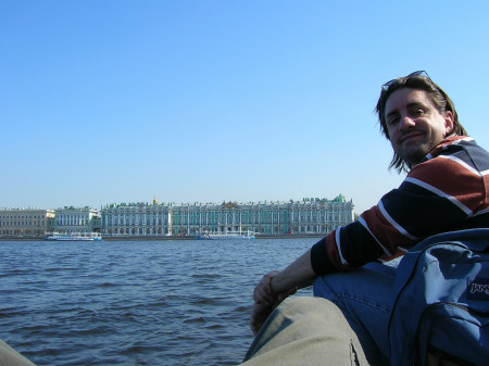 On the Neva River in St. Petersburg Russia