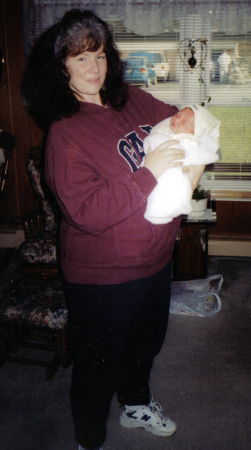 me and my son after he was born 2001