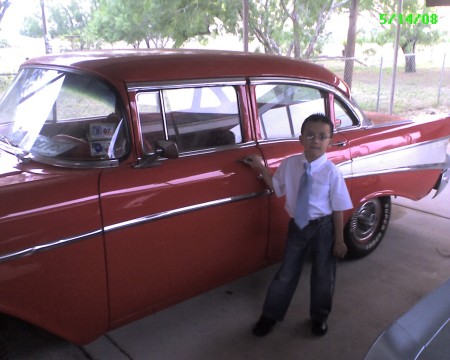 My son Andres Manuel (7) & His 1957 Bel-Air