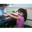 My little princess dannyka doing her nails.