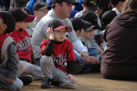 Opening Day for T-ball, March, 2010.