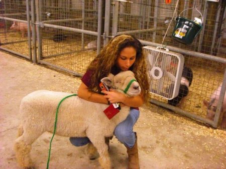 maureen with lamb