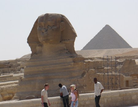 sphinx with birds