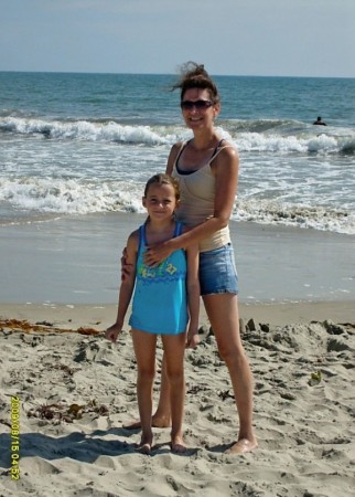 my daughter and I at Coronado Beach 08.09