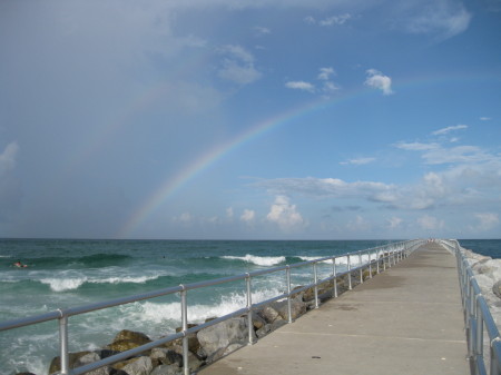 Rainbow over the Atlantic Ocean