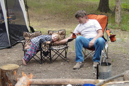 Me and Skyler Camping at Tin Cup (Idaho)