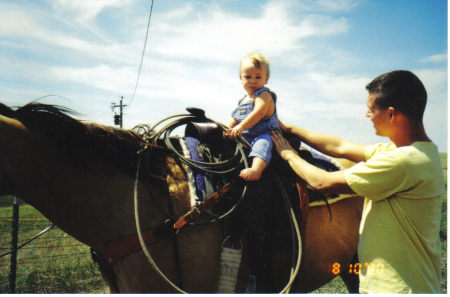 BABY TRAVIS 1ST HORSE RIDE 2000