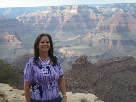 Brenda  checking out Grand Canyon