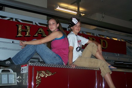 Cassells girls at the fire house