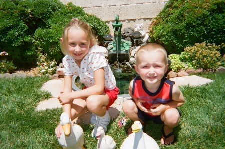 2009 - Elizabeth & Matthew by our pond