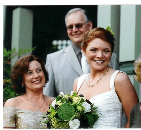 Alex, Lynn and Angela on her wedding day.