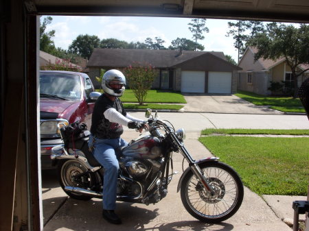 Jim my husband on lour Harley