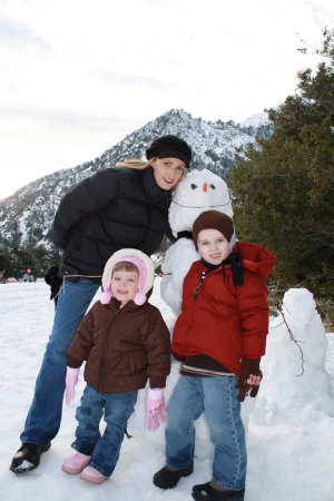 My son Owen, my daughter Vera & me in the Mts.