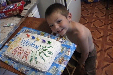 Waylon turned 5 June 3rd!!cake by dad