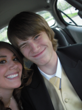 A funny Prom Pic with Aaron and Jess