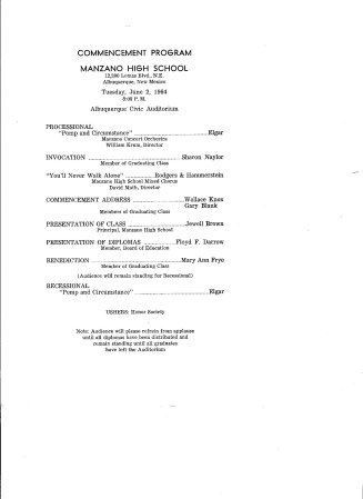 Commencement Program June 2, 1064