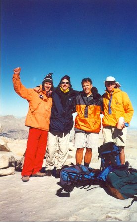 Top of Mt Whitney with brothers