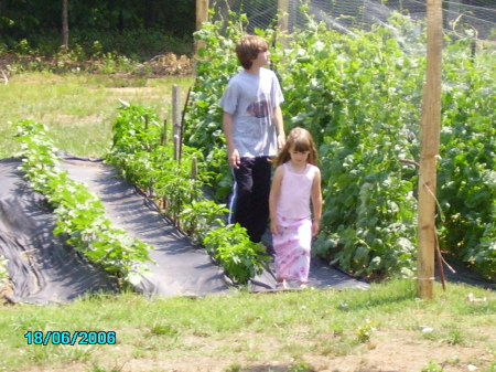 michael and grandaughter carea in the garden