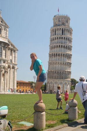 It was my wife that caused the tower to lean