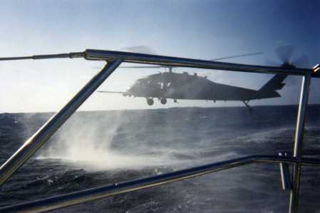 Rescue helicopter, May, 2002