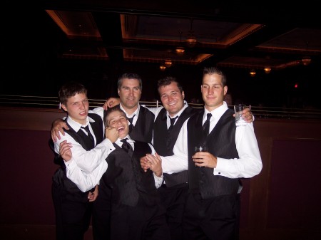 The boys at Chris and Sarah's wedding