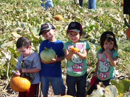 Grandkids final "picks" at the pumpkin patch