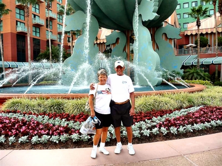 Bud & Linda at Disney Swan