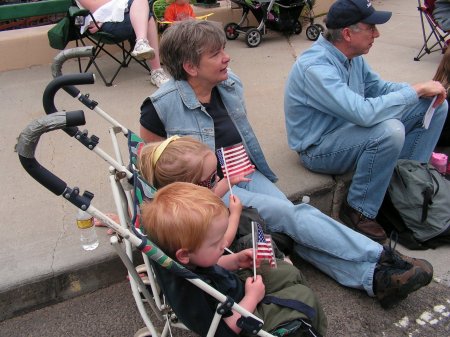 with grands at the parade