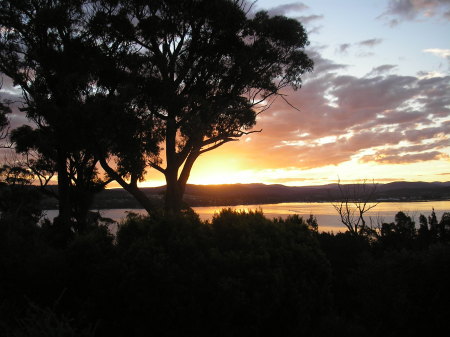 Sunset from our beach house deck