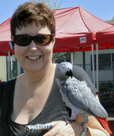 Me and my CAG parrot Nickel