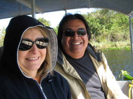 Tere and me touring the Florida everglades.