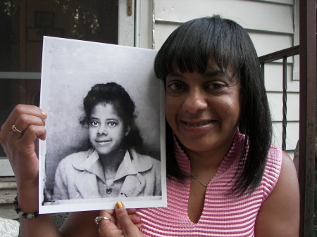 Me and a picture of my mommy