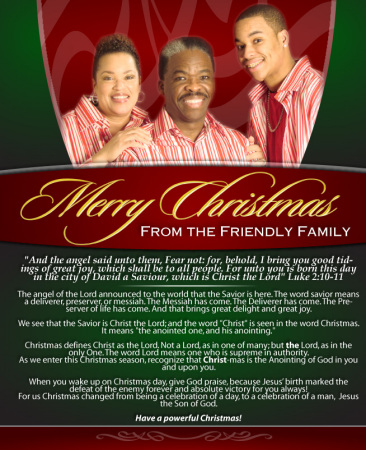Merry Christmas from the my family to yours!
