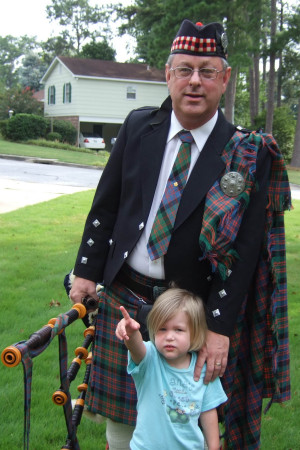 Piper with grandaughter Sara James