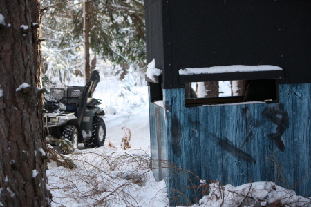 MY HUNTING BLIND IN DETOUR MICHIGAN OF 2008