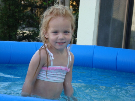 Lilly in the pool