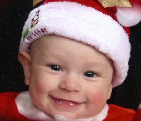 Granson  Joshua at Christmas 2008 I year old