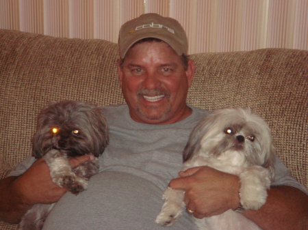 Mike and our babies, Muffin and Cupcake!