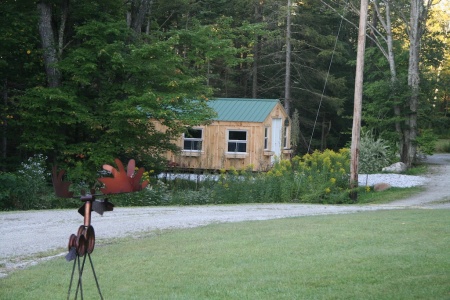 Our Attack Moose Guards the New Barn/Woodshop