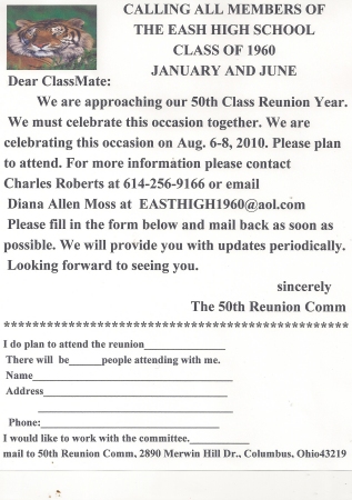 register for 50th Year Class reunion