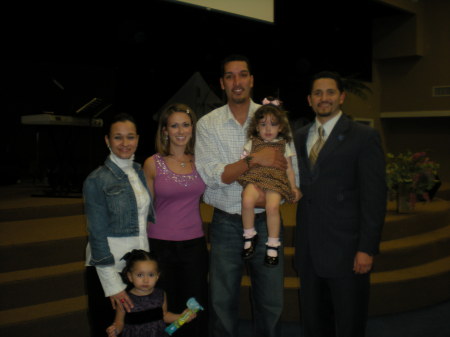 Shelly, Kira and Mike Adams (San Diego Padres)