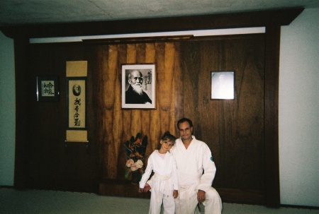 Destiny with Dad at Aikido class